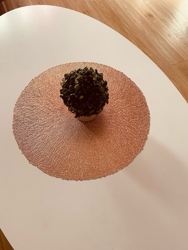 Mantel individual redondo dorado nude (40 cms)