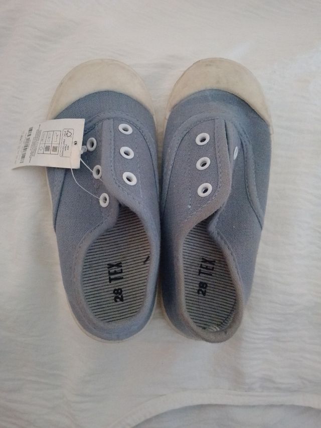 Zapatillas lona azul
