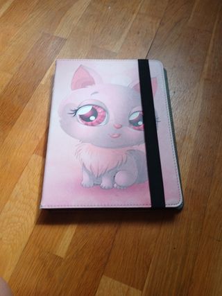 Funda para tablet rosa con gatito