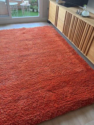 Alfombra Lana y Lino Naranja 240x170cms