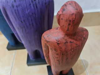 Figuras decorativas de madera (3 unidades)