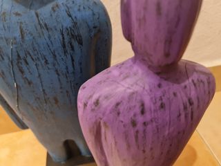 Figuras decorativas de madera (3 unidades)