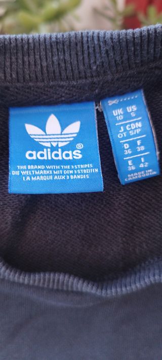 Felpa Adidas Nera Logo Trefoil