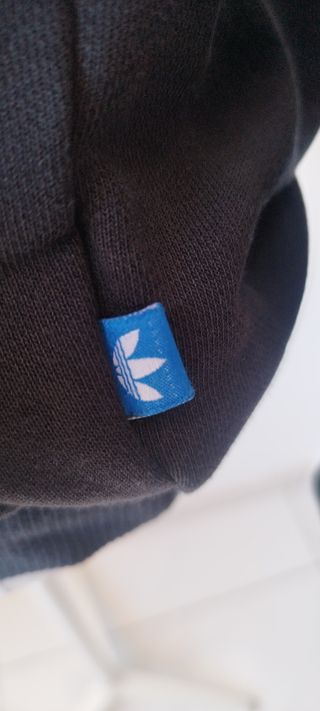 Felpa Adidas Nera Logo Trefoil