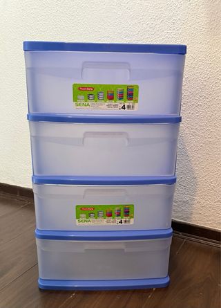 Cajonera de plástico Plastic Forte azules