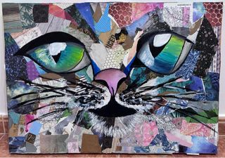 Arte moderna del collage di gatti