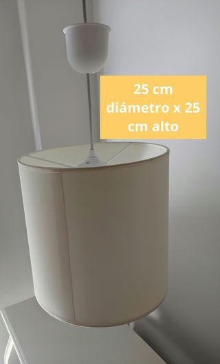 Lámpara colgante beige 25cm