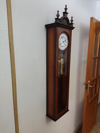 Reloj de Pared Antiguo Sars Madera y Bronce 140x30