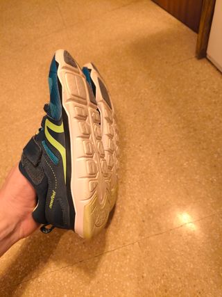 Zapatillas Decathlon niño azul/verde