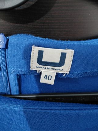 Vestido Adolfo Dominguez Azul Talla L