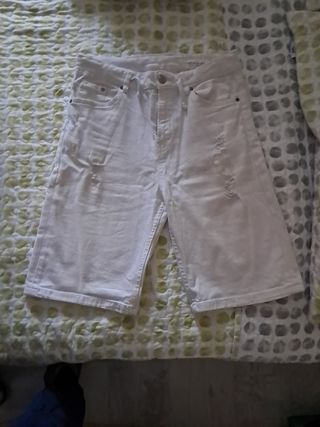 Pantalón corto vaquero blanco T. 13/14