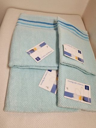 Set 4 Asciugamani UPIM Azzurro