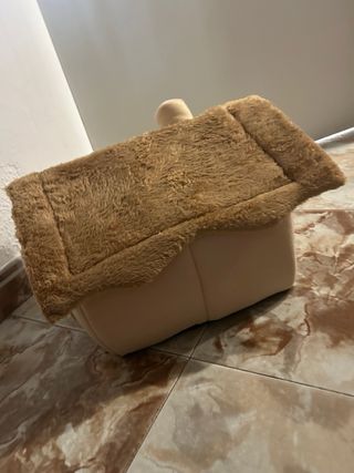 Caseta para gato/perro beige y marrón
