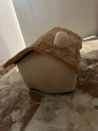 Caseta para gato/perro beige y marrón