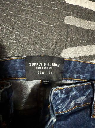 Pantalón Vaquero Hombre Azul Roto