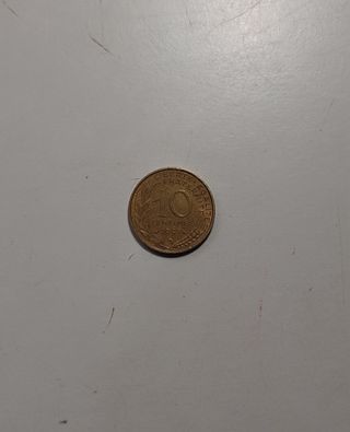 Moneda 10 céntimos República Francesa 196