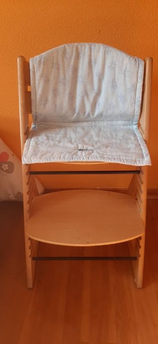 Trona de madera para bebé y niño