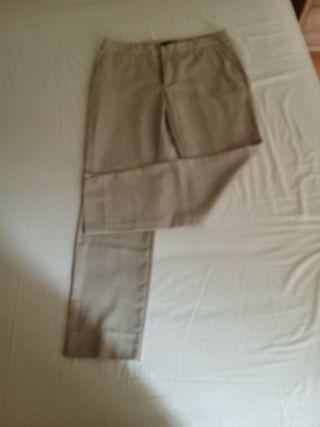 Pantalones Zara Mujer Beige
