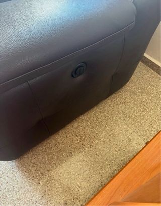 Sofá reclinable de piel negro PRECIO NEGOCIABLE