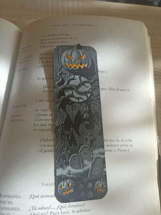 Marcapáginas Halloween Calabaza 3D