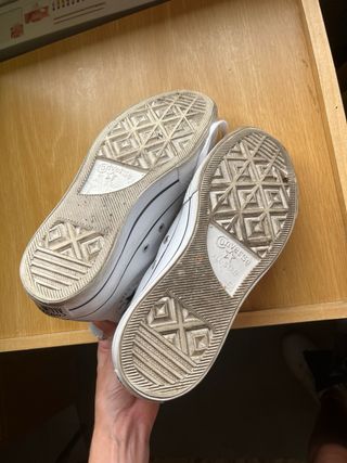 Converse plataforma blancas