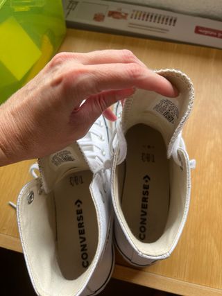 Converse plataforma blancas