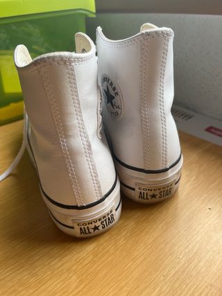 Converse plataforma blancas