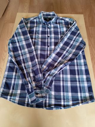 Camisa de cuadros azul talla M