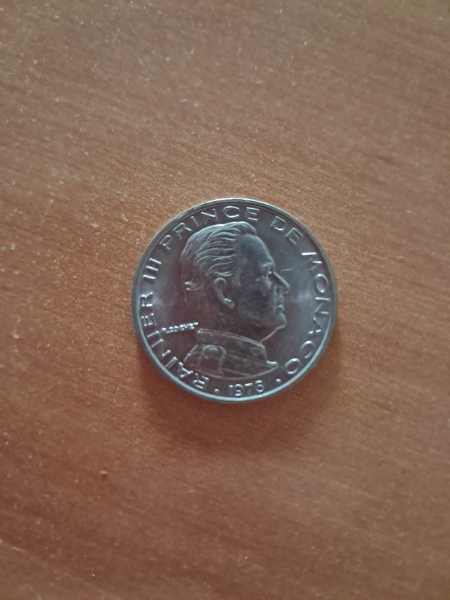 Moneda 1 Franco Mónaco 1976 Rainier III
