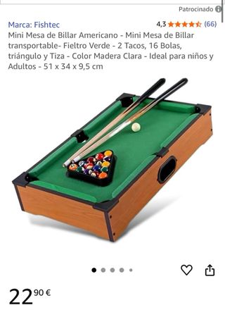 Mini mesa de billar americano Playland