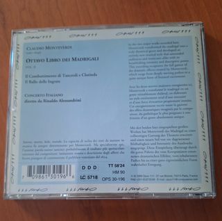 Monteverdi:Octavo Libro de Madrigales Alessandrini