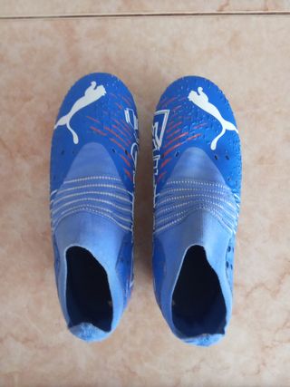 Zapatillas de fútbol Puma niño azul