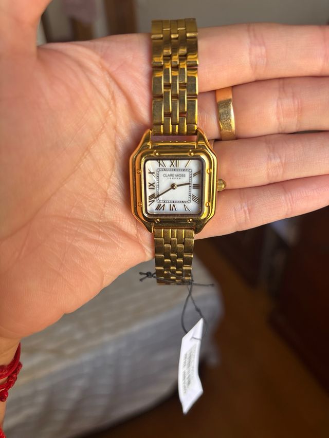 Reloj Clare Moss Dorado y Blanco