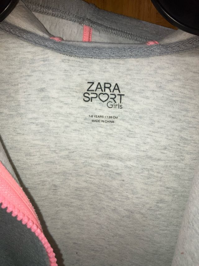 Sudadera Zara Sport Gris Niña