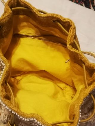 Bolso Boho Mostaza y Beige