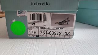 Zapatos de tacón dorados talla 38