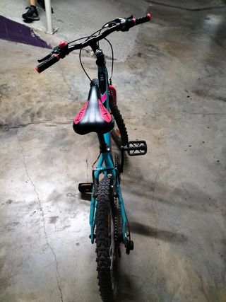 Bicicleta infantil niña azul y rosa.