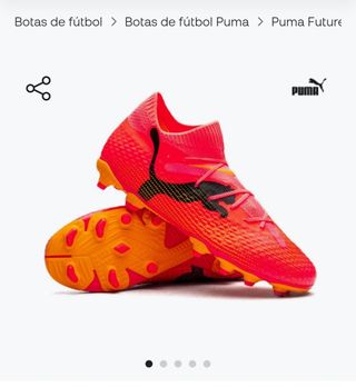 Botas Fútbol Puma Alta Gama Rojas 37,5