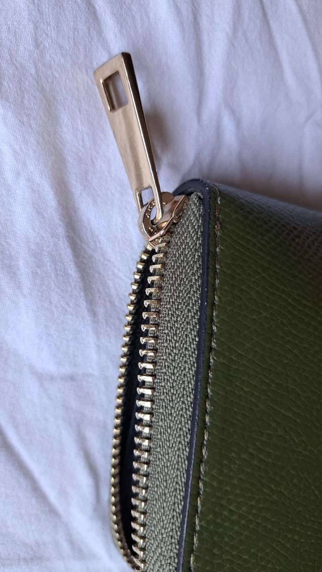 Portafoglio donna in pelle verde