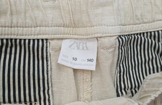 Bermuda niño Zara Lino Beige talla 10.