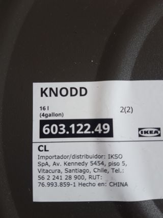 Cubo KNODD Ikea con tapa