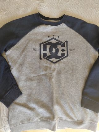 Sudadera DC Shoes niño gris y azul talla 14
