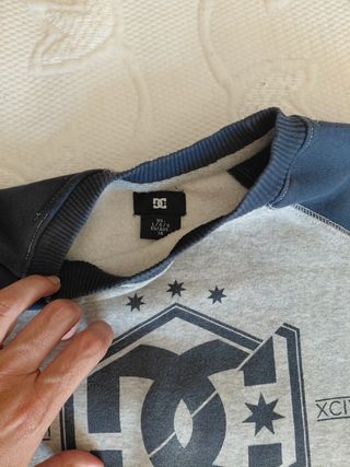 Sudadera DC Shoes niño gris y azul talla 14