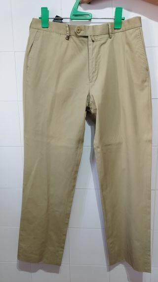Pedro del Hierro Pantalón Chino Beige Hombre