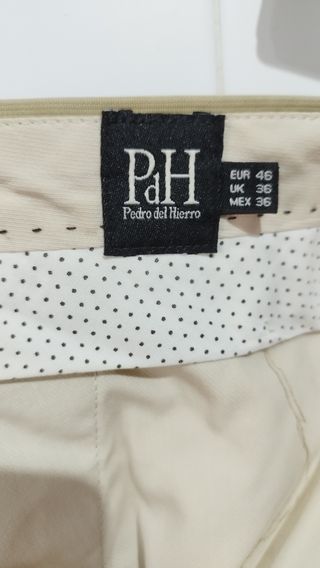 Pedro del Hierro Pantalón Chino Beige Hombre