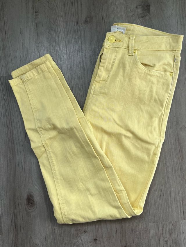 Pantalón slim crop Springfield amarillo