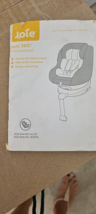 Silla Coche Joie Spin 360 Grupo 0/1. 