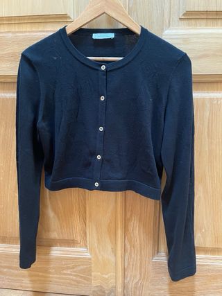 Versace Collection rebeca corta con transparencias