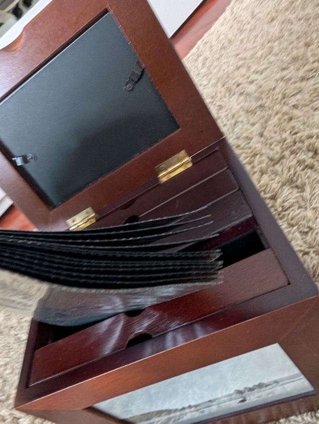 Caja álbum fotos madera para meter 125 fotos 