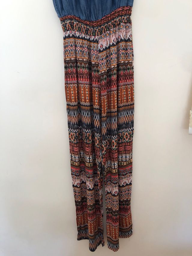 Tuta intera senza spalline fantasia